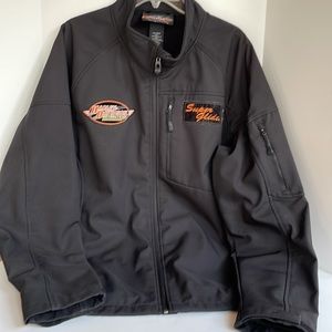 Free Country fleece lined adjustable cuff & waist Harley patch mens coat XXL